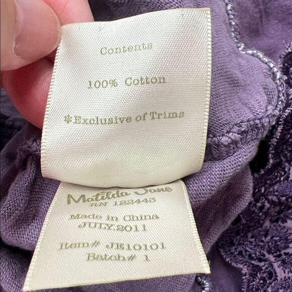 Matilda Jane purple and brown knit wrap top ruffle layer hem dress size 4 - Picture 15 of 16